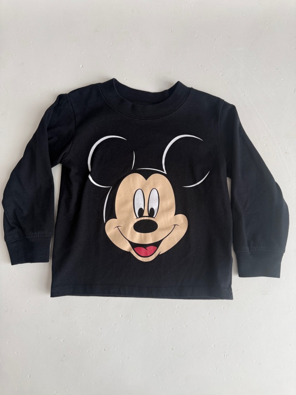 Disney Black Long-Sleeve Mickey T-Shirt 3T